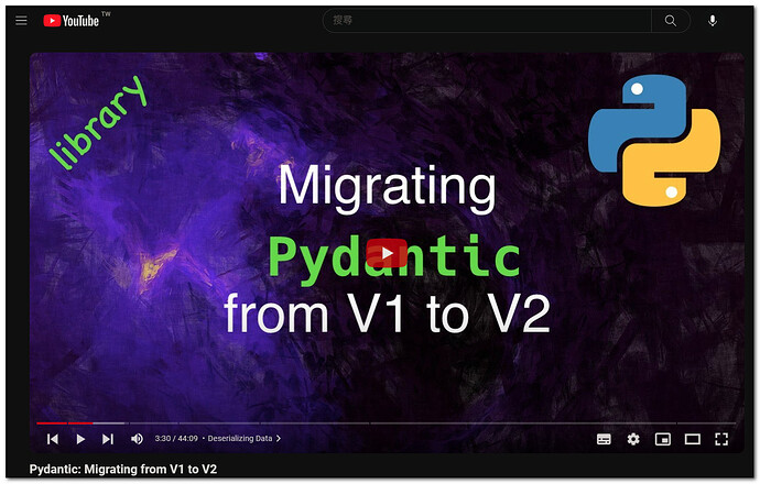 Pydantic - Migrating from V1 to V2