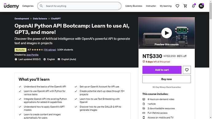 OpenAI Python API Bootcamp - Learn to use AI, GPT3, and more