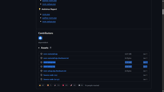 下載 nvm 安裝程式